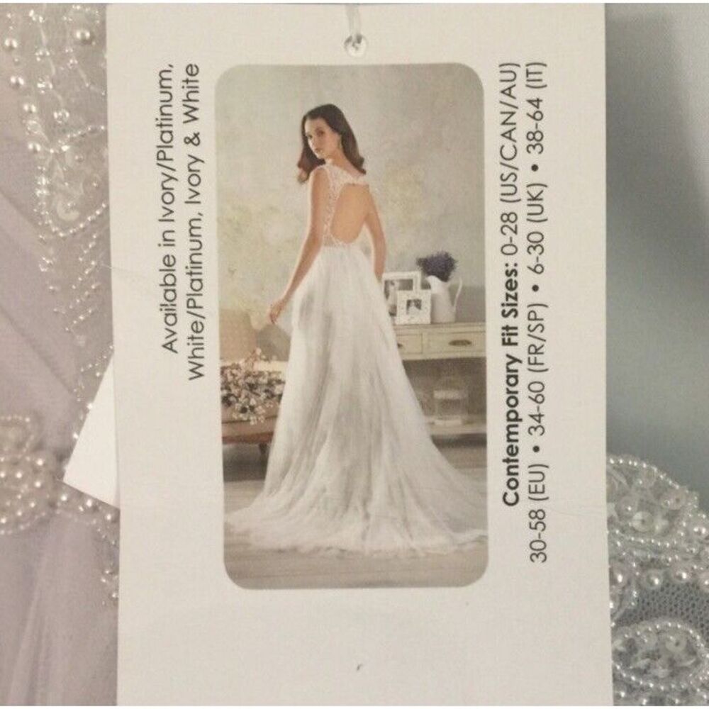 Alfred Angelo Wedding Dress Size 12 Contemporary Fit $1450 Retail Unaltered - Picture 5 of 11